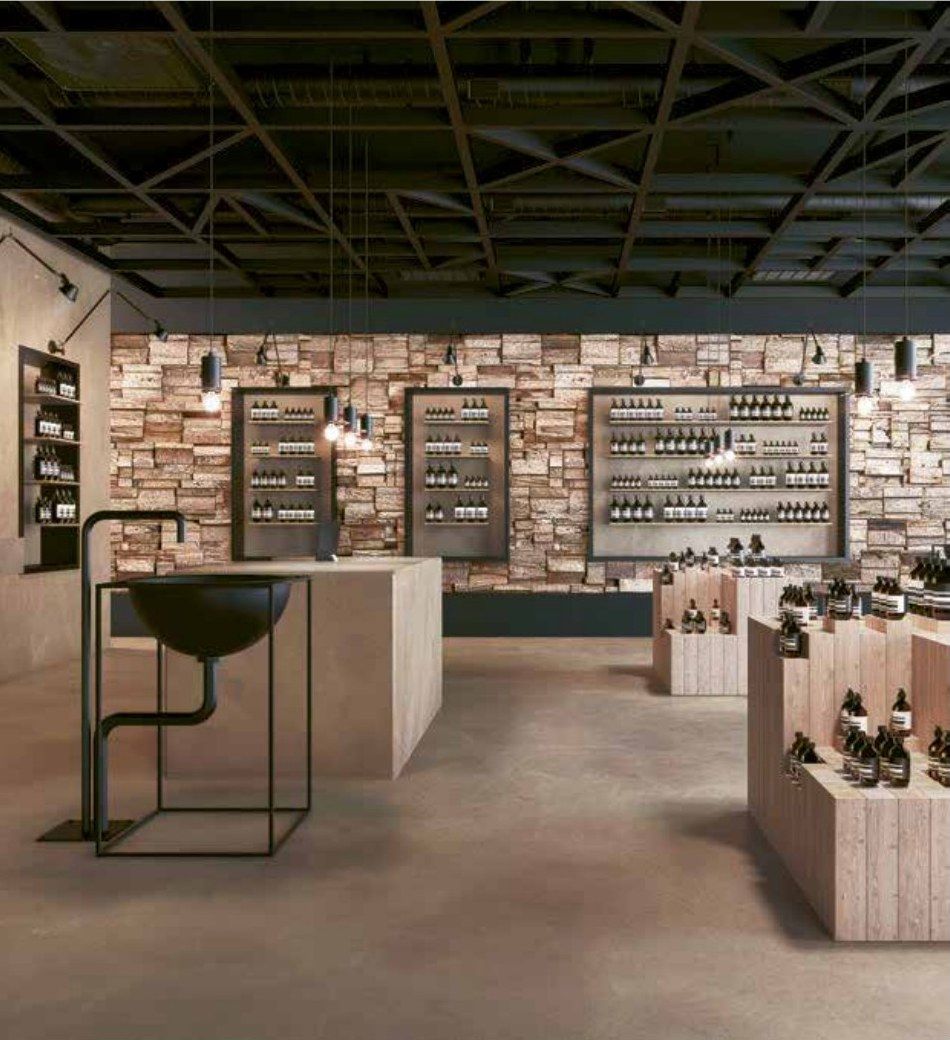 Designboden in Betonoptik, Laden und Showroom
